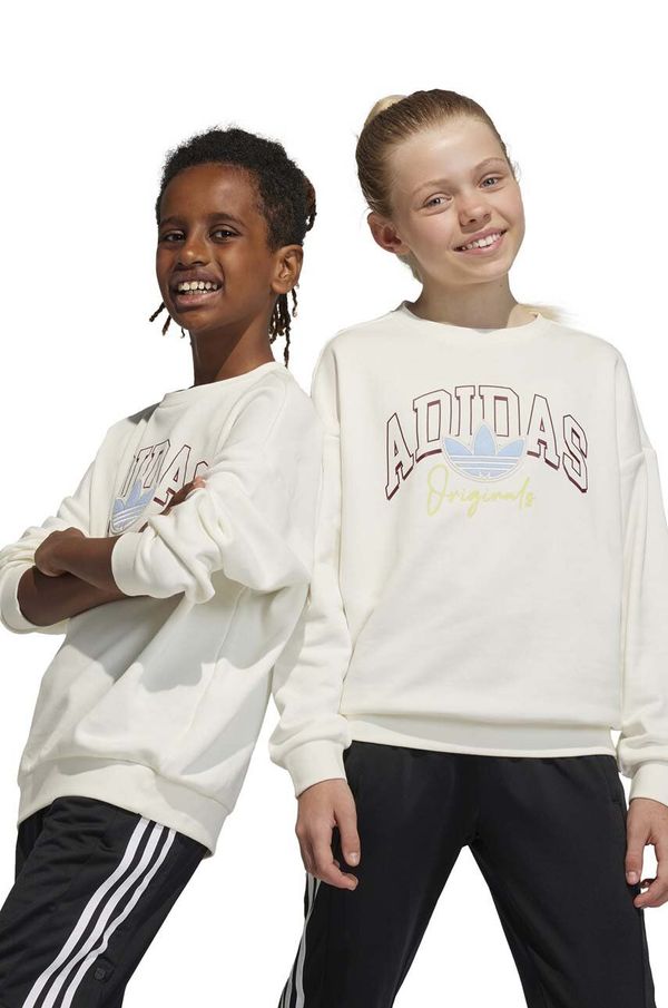 adidas Originals Dječja dukserica adidas Originals boja: bež, s tiskom