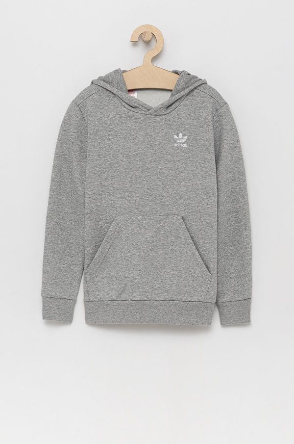 adidas Originals Dječja dukserica adidas Originals boja: siva, s kapuljačom