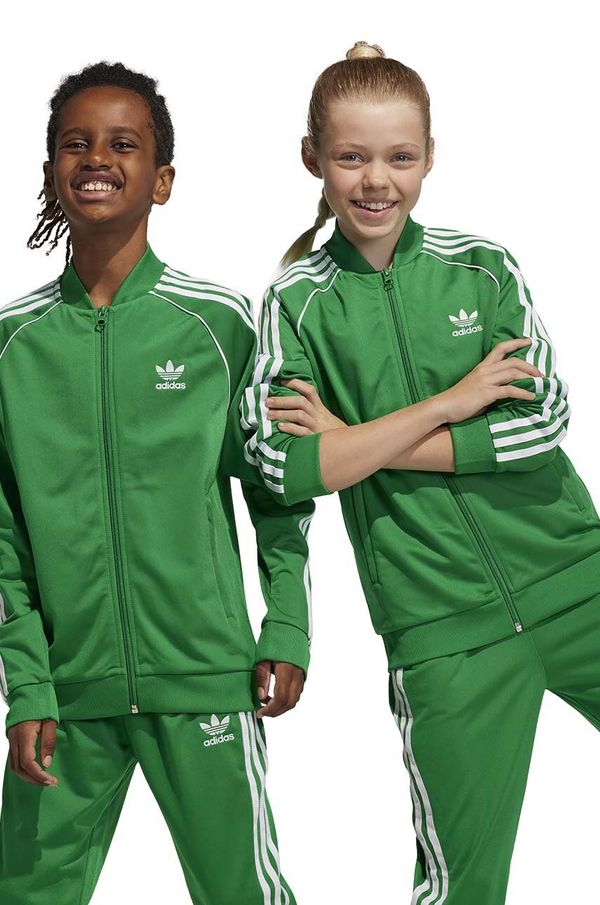 adidas Originals Dječja dukserica adidas Originals boja: zelena, s aplikacijom