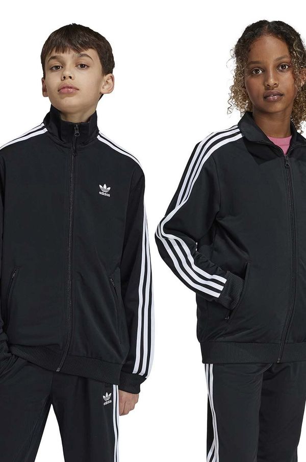 adidas Originals Dječja dukserica adidas Originals FIREBIRD TOP boja: crna, s aplikacijom, IY9800