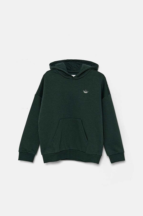 adidas Originals Dječja dukserica adidas Originals HOODIE boja: zelena, s kapuljačom, s tiskom, IY9555