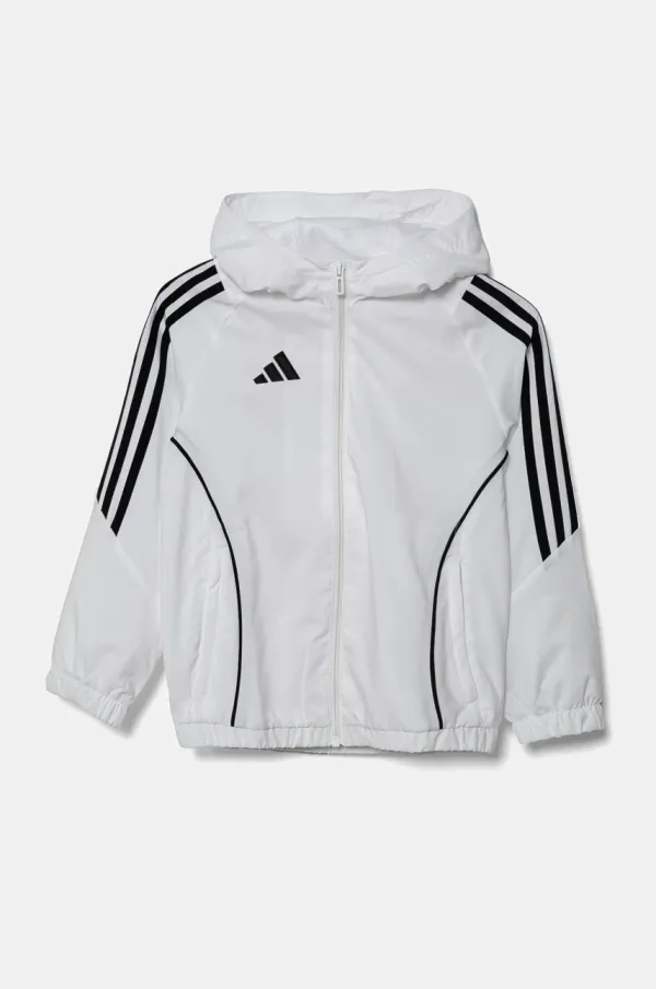 adidas Performance Dječja dukserica adidas Performance boja: bijela, s kapuljačom, s uzorkom, IM8799