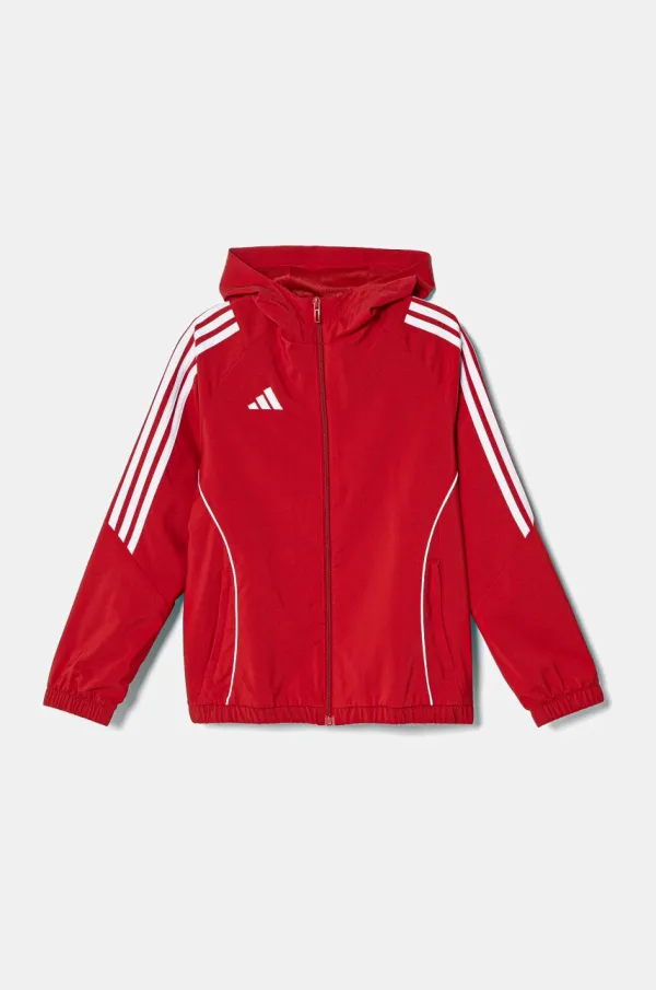 adidas Performance Dječja dukserica adidas Performance boja: crvena, s kapuljačom, s aplikacijom, IM8800