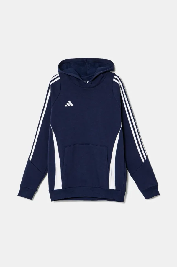 adidas Performance Dječja dukserica adidas Performance boja: tamno plava, s kapuljačom, s aplikacijom, IR7504