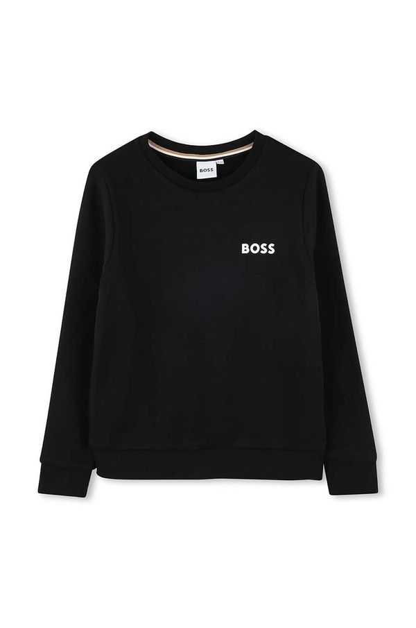 Boss Dječja dukserica BOSS boja: crna, bez uzorka, J51190