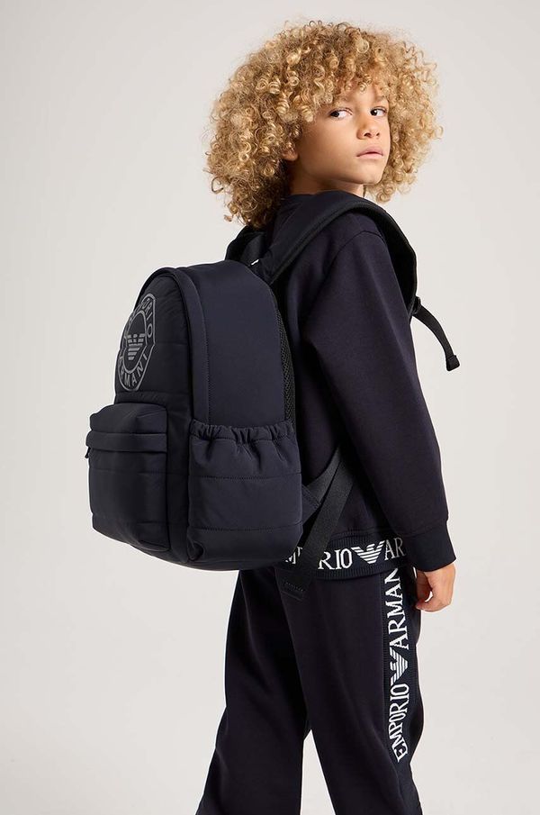 Emporio Armani Dječja dukserica Emporio Armani boja: tamno plava, s tiskom, 6D4MJG 1JHSZ