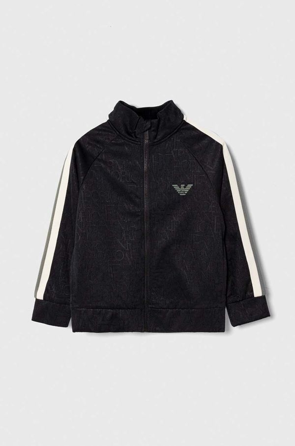 Emporio Armani Dječja dukserica Emporio Armani boja: tamno plava, s uzorkom
