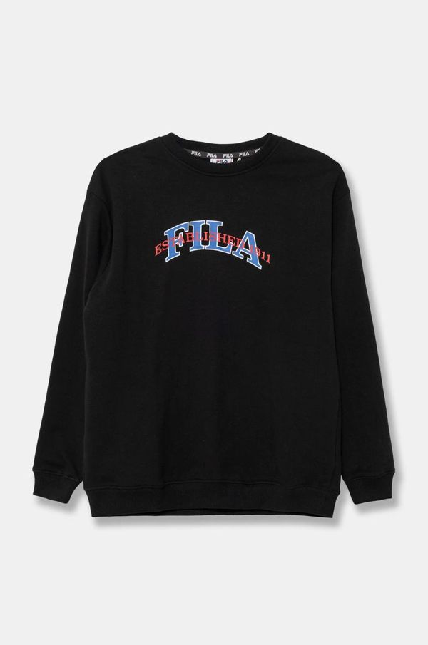 Fila Dječja dukserica Fila LOTTE boja: crna, s tiskom, FAT0582