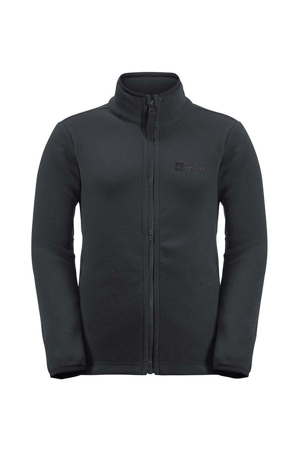 Jack Wolfskin Dječja dukserica Jack Wolfskin TAUNUS JACKET K boja: crna, glatka