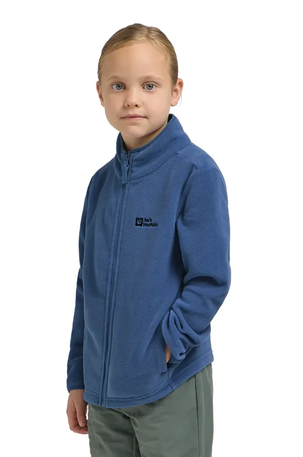 Jack Wolfskin Dječja dukserica Jack Wolfskin TAUNUS JACKET K boja: tamno plava, bez uzorka, 1609482