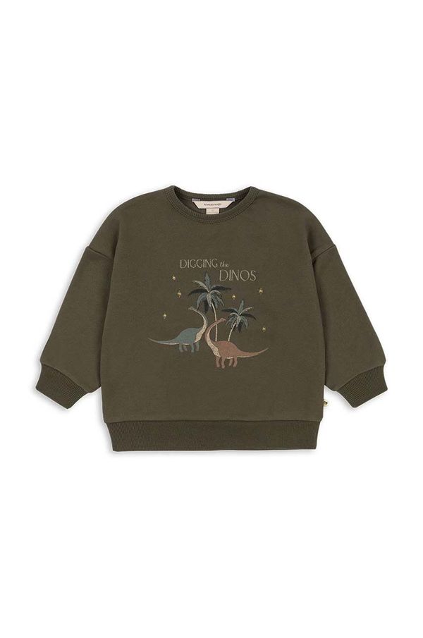 Konges Sløjd Dječja dukserica Konges Sløjd LOU SWEATSHIRT OCS boja: zelena, s uzorkom, KS101568