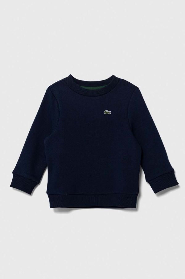 Lacoste Dječja dukserica Lacoste boja: tamno plava, melanž