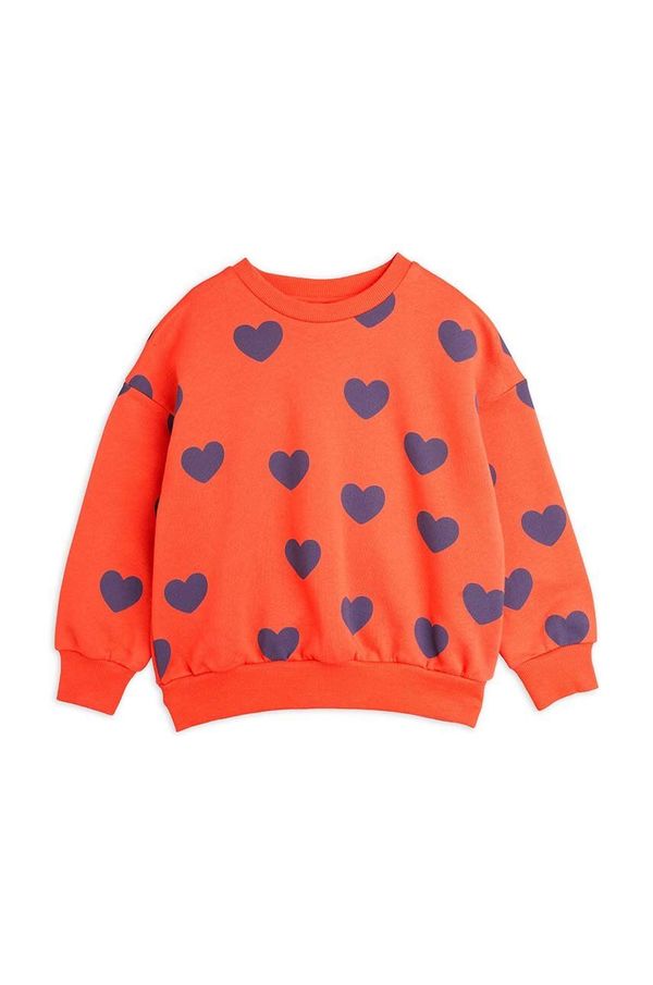 Mini Rodini Dječja dukserica Mini Rodini Hearts boja: crvena, s uzorkom