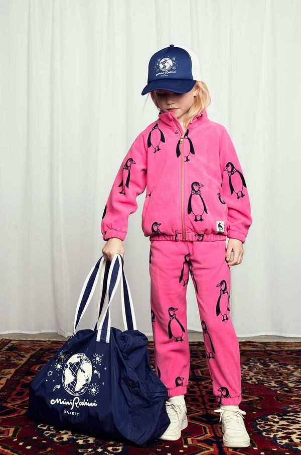 Mini Rodini Dječja dukserica Mini Rodini Penguin boja: ružičasta, s uzorkom, 1100009128