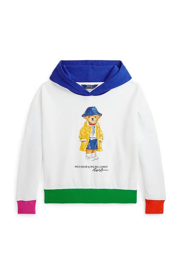 Polo Ralph Lauren Dječja dukserica Polo Ralph Lauren boja: bijela, s kapuljačom, s tiskom, 313957380001