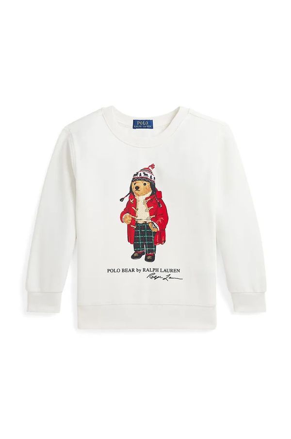 Polo Ralph Lauren Dječja dukserica Polo Ralph Lauren boja: bijela, s tiskom, 322960439002
