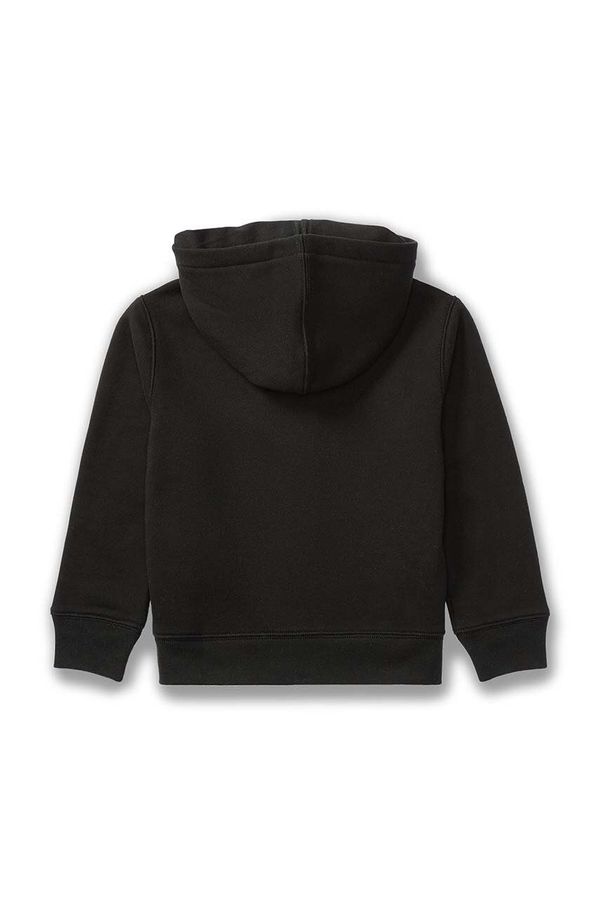 Polo Ralph Lauren Dječja dukserica Polo Ralph Lauren boja: crna, s kapuljačom, bez uzorka