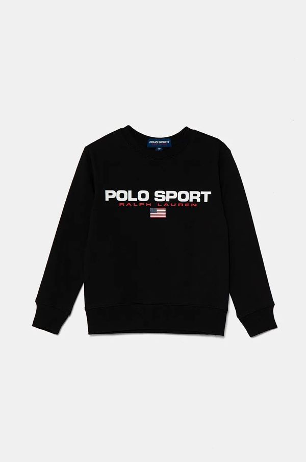 Polo Ralph Lauren Dječja dukserica Polo Ralph Lauren boja: crna, s tiskom, 323962110002
