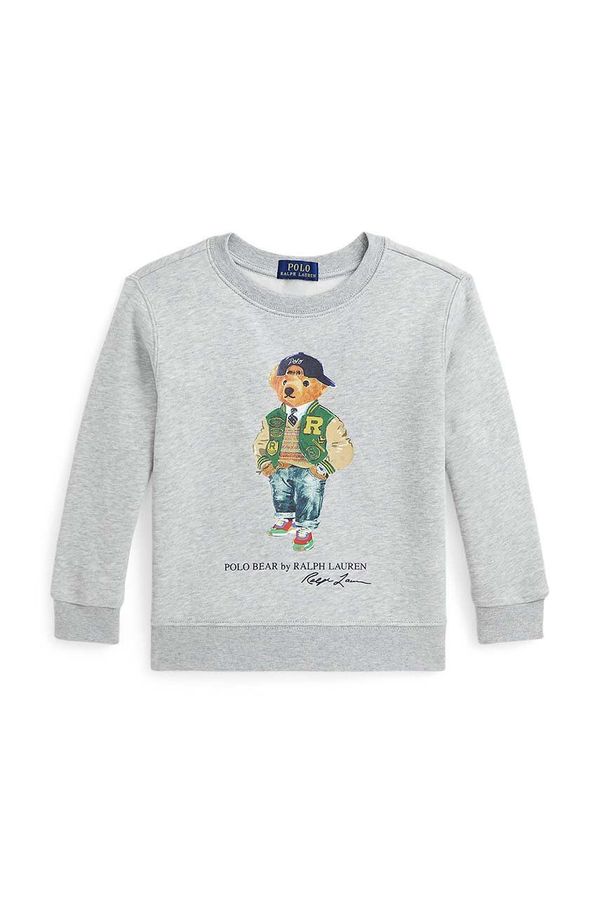 Polo Ralph Lauren Dječja dukserica Polo Ralph Lauren boja: siva, s tiskom, 322960439003