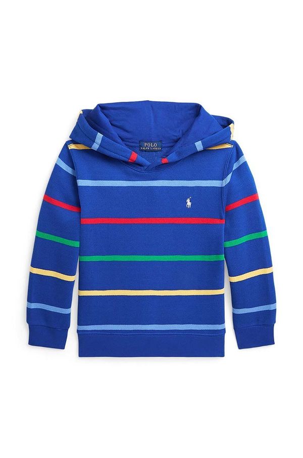 Polo Ralph Lauren Dječja dukserica Polo Ralph Lauren boja: tamno plava, s kapuljačom, s uzorkom