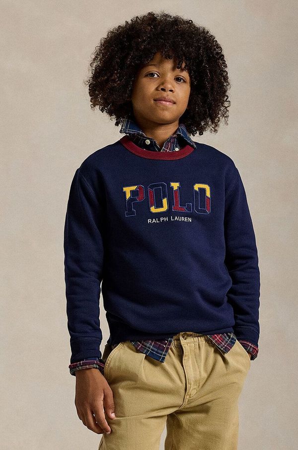 Polo Ralph Lauren Dječja dukserica Polo Ralph Lauren boja: tamno plava, s tiskom, 323952470001