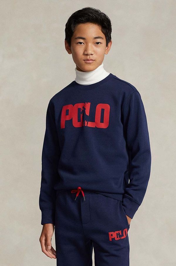 Polo Ralph Lauren Dječja dukserica Polo Ralph Lauren boja: tamno plava, s tiskom