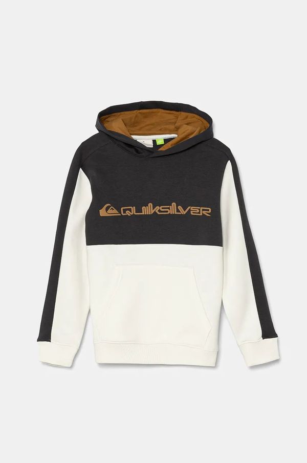 Quiksilver Dječja dukserica Quiksilver KNOWLEDGE AREA HOOD boja: siva, s kapuljačom, s uzorkom, EQBFT03885