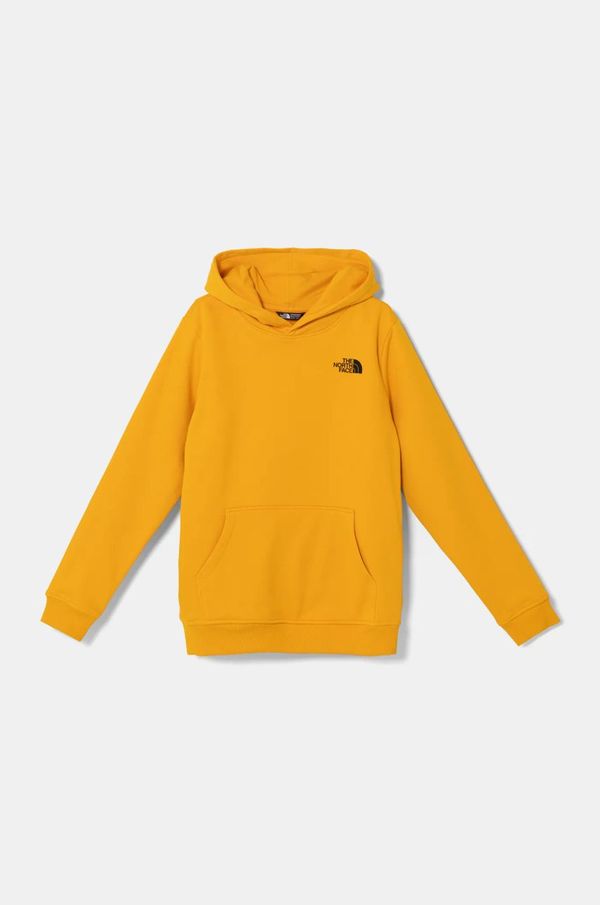 The North Face Dječja dukserica The North Face REDBOX REGULAR P/O HOODIE boja: žuta, s kapuljačom, s tiskom, NF0A89H956P1