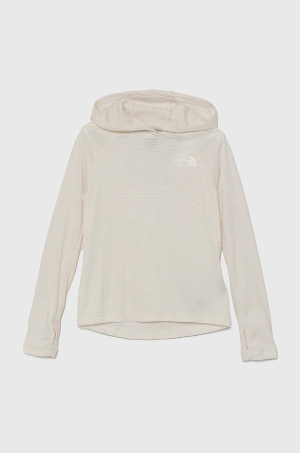 The North Face Dječja dukserica The North Face SUMMER LT SUN HOODIE boja: bež, s kapuljačom, bez uzorka