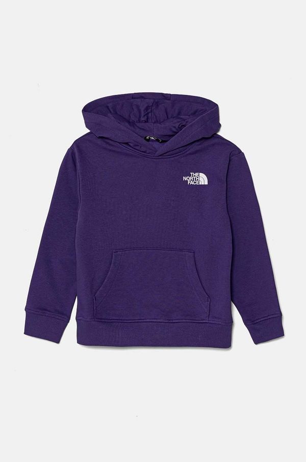 The North Face Dječja dukserica The North Face VERTICAL GRAPHIC OVERSIZED HOODIE boja: ljubičasta, s kapuljačom, s tiskom, NF0A89HDNL41