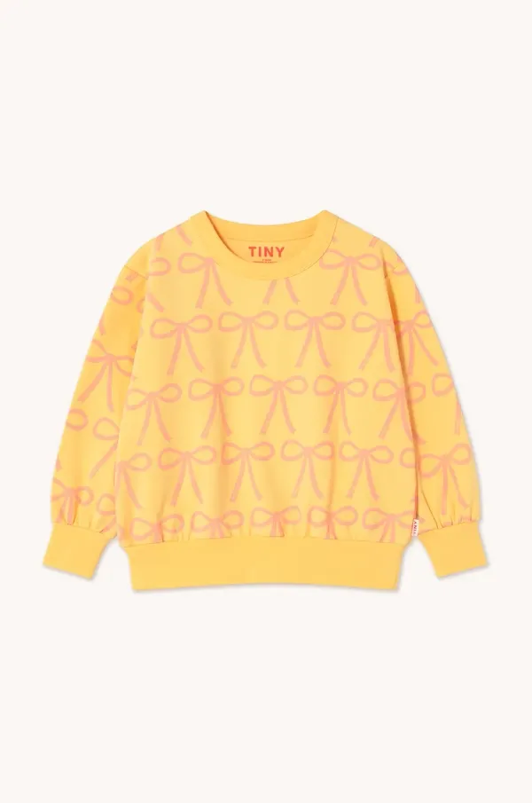 Tinycottons Dječja dukserica Tinycottons BOWS SWEATSHIRT boja: žuta, s uzorkom, SS25-056