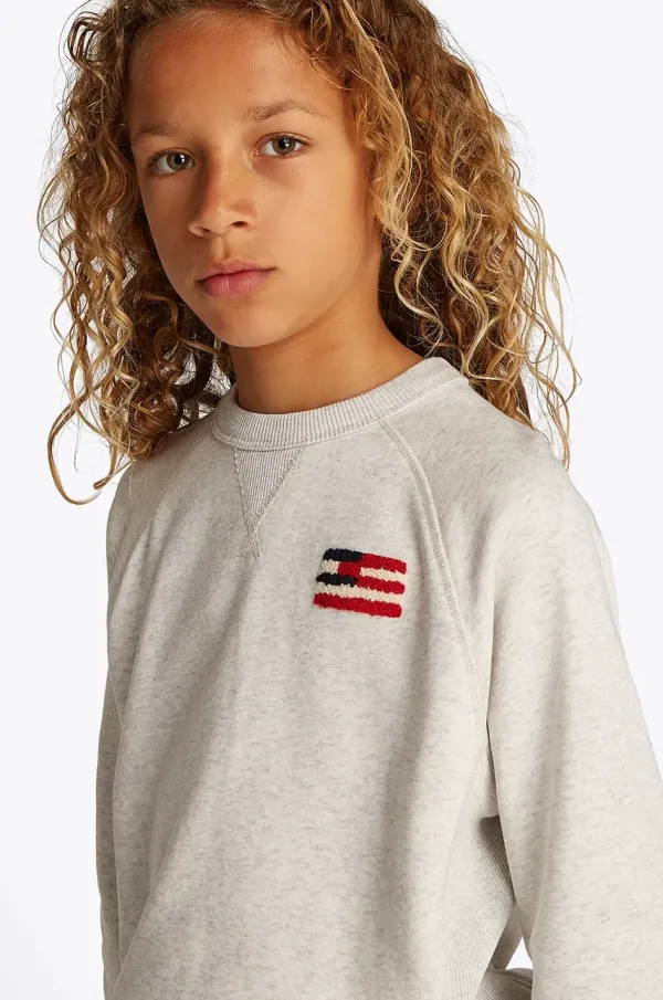 Tommy Hilfiger Dječja dukserica Tommy Hilfiger boja: bijela, s tiskom, KB0KB09571