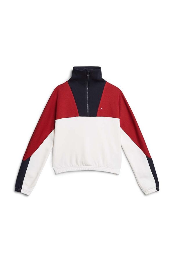 Tommy Hilfiger Dječja dukserica Tommy Hilfiger boja: crvena, s uzorkom, KG0KG08040
