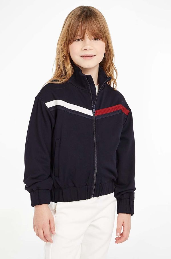 Tommy Hilfiger Dječja dukserica Tommy Hilfiger boja: tamno plava, s aplikacijom