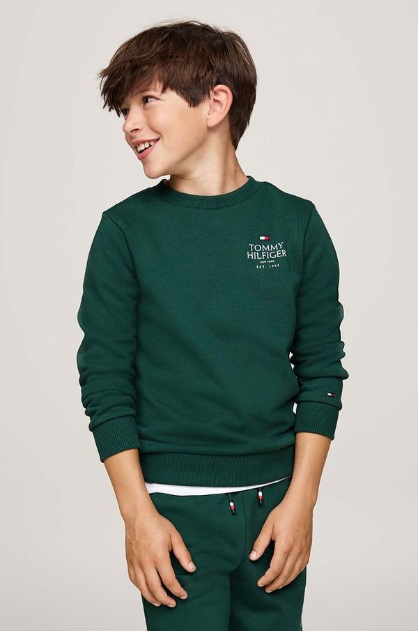 Tommy Hilfiger Dječja dukserica Tommy Hilfiger boja: zelena, s tiskom, KB0KB09194