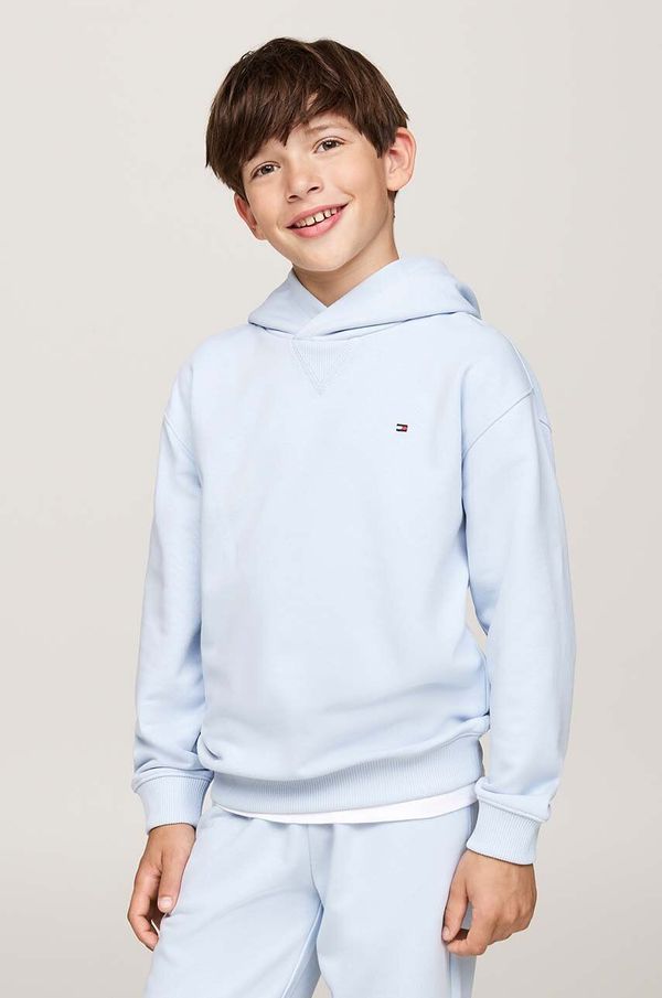 Tommy Hilfiger Dječja dukserica Tommy Hilfiger s kapuljačom, bez uzorka, KS0KS00579