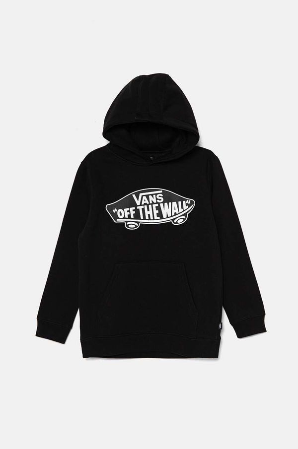 Vans Dječja dukserica Vans Style 76 PO boja: crna, s kapuljačom, s tiskom, VN000JYDBLK1