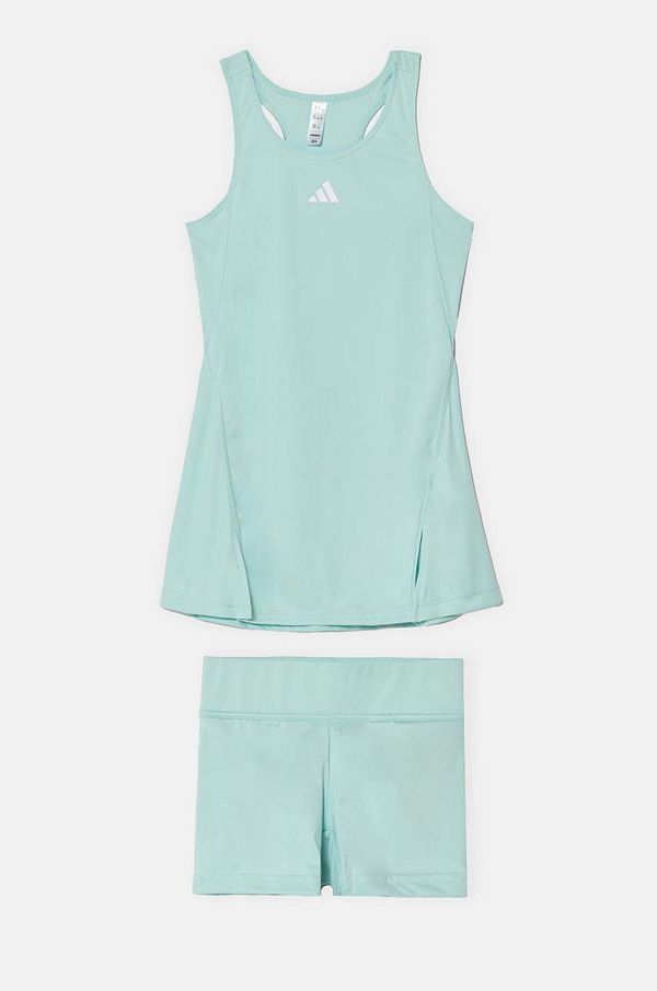 adidas Performance Dječja haljina adidas Performance G CLUB DRESS boja: tirkizna, mini, širi se prema dolje, IW0459