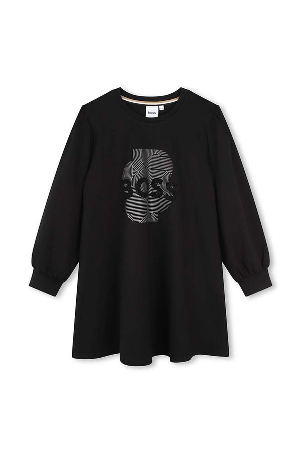 Boss Dječja haljina BOSS boja: crna, mini, oversize, J51108
