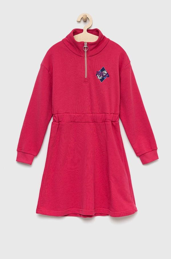 Fila Dječja haljina Fila boja: ružičasta, mini, širi se prema dolje