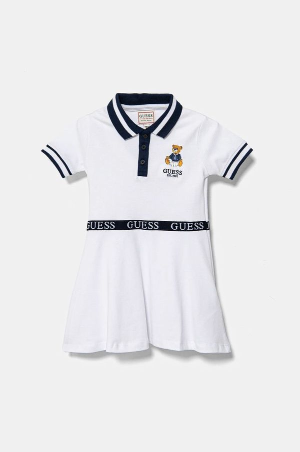 Guess Dječja haljina Guess boja: bijela, mini, širi se prema dolje, K5RK12 K7O64