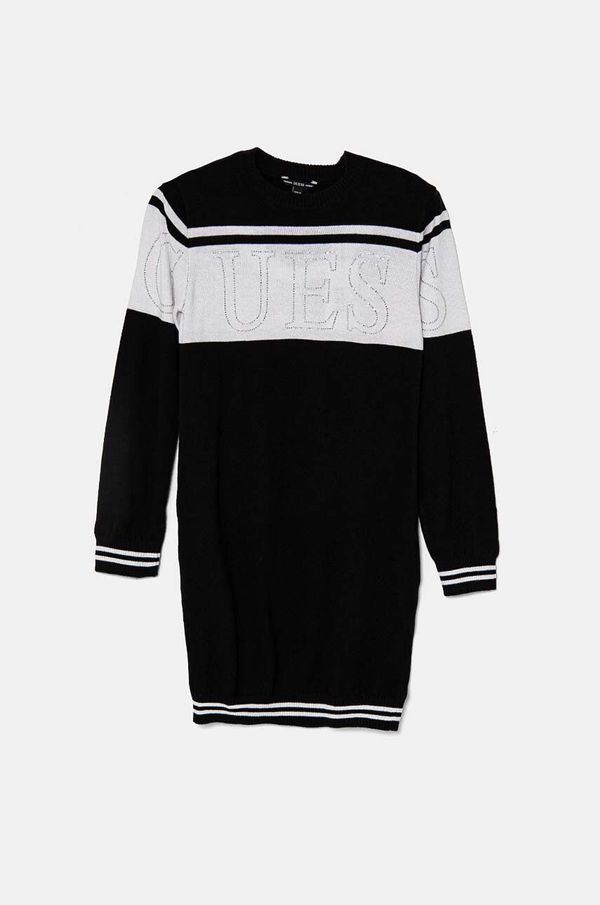 Guess Dječja haljina Guess boja: crna, mini, ravna, J4YK04 Z3GW0