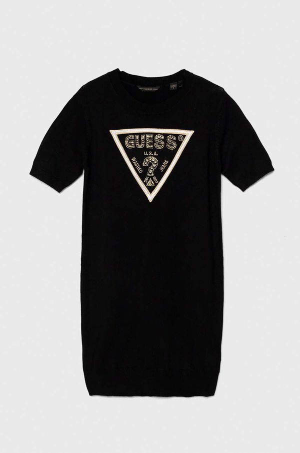 Guess Dječja haljina Guess boja: crna, mini, ravna, J4YK18 Z2NQ2