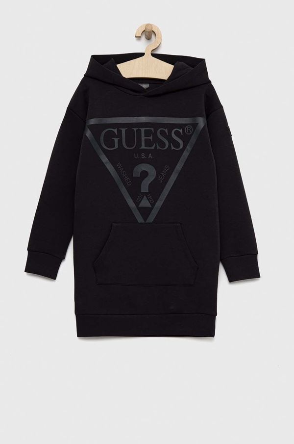 Guess Dječja haljina Guess boja: siva, mini, ravna