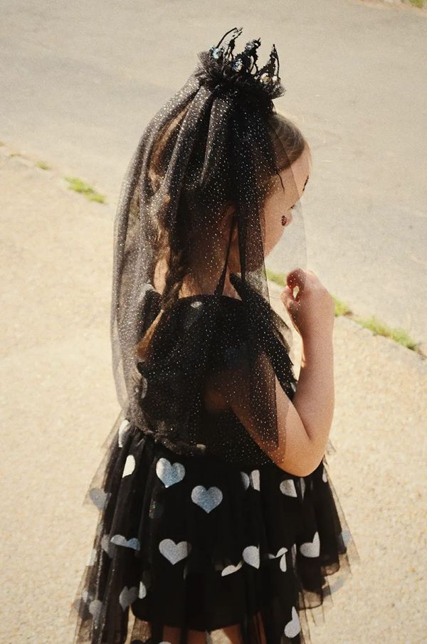 Konges Sløjd Dječja haljina Konges Sløjd HALLOWEEN GLITTER DRESS boja: crna, mini, širi se prema dolje, KS102179