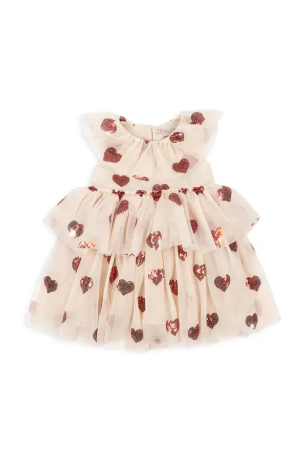 Konges Sløjd Dječja haljina Konges Sløjd YVONNE FAIRY DRESS GRS boja: bež, mini, širi se prema dolje, KS103367