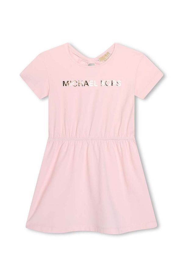 Michael Kors Dječja haljina Michael Kors boja: ružičasta, mini, ravna