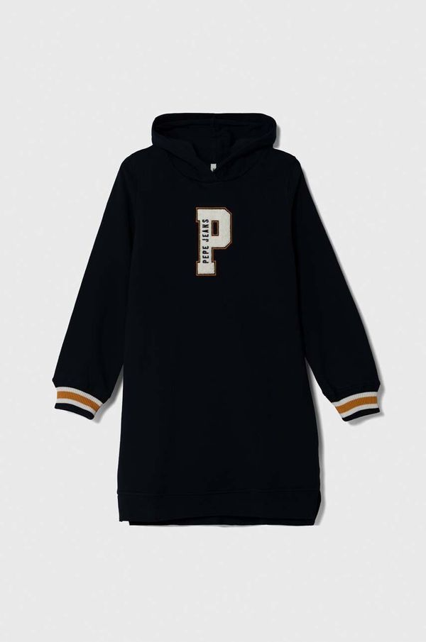 Pepe Jeans Dječja haljina Pepe Jeans boja: tamno plava, mini, oversize