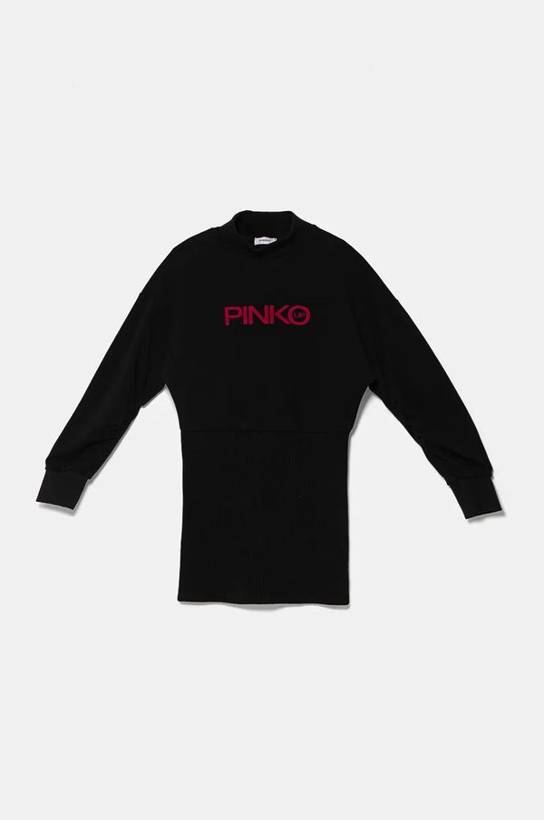 Pinko Up Dječja haljina Pinko Up boja: crna, mini, uska, F4PIJGDR101