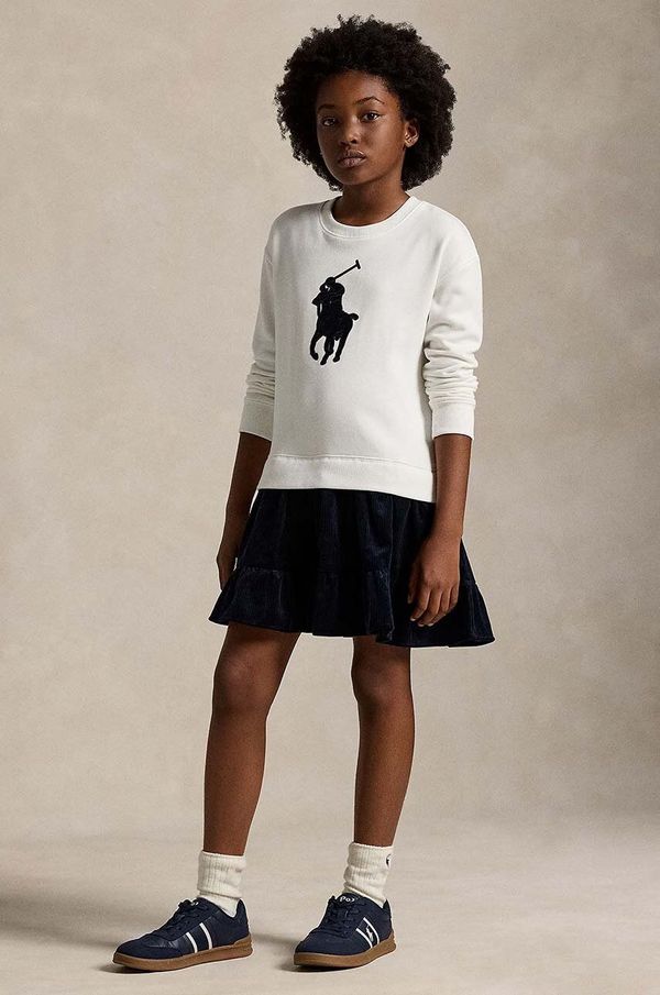 Polo Ralph Lauren Dječja haljina Polo Ralph Lauren boja: bijela, mini, širi se prema dolje, 313950935001